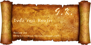 Iványi Kevin névjegykártya