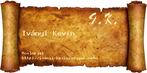 Iványi Kevin névjegykártya